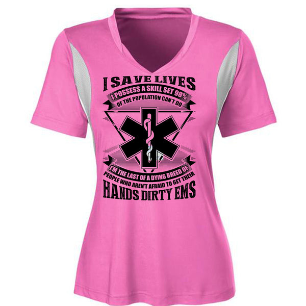 Hands Dirty EMS T Shirt, I Save Lives T Shirt, Awesome T-Shirts