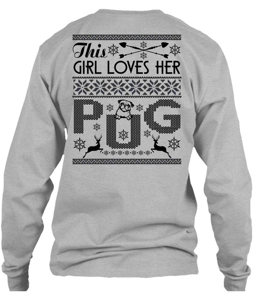 This Girl Loves Her Pug T Shirt, I Love My Dog T Shirt