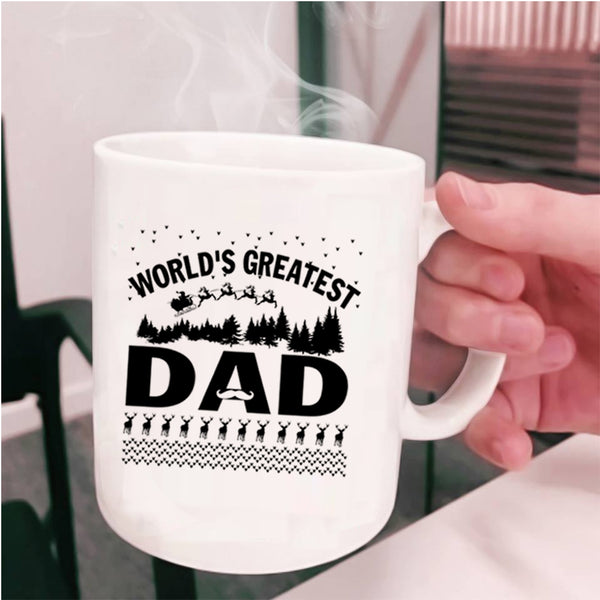 Christmas Gift For Dad Coffee Mug, World's Greatest Dad Cup