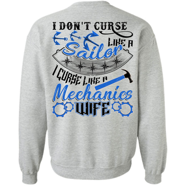 I Love Wife T Shirt, I Don't Curse Like A Sailor Sweatshirt