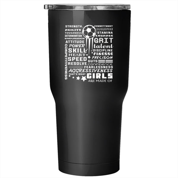 Cool Soccer Players Tumbler 30 oz Stainless Steel, Funny Gift For Pretty Girls Travel Mug