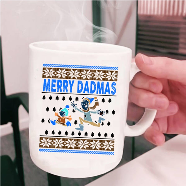 Christmas Gift For Dad Coffee Mug, Merry Dadmas Cup
