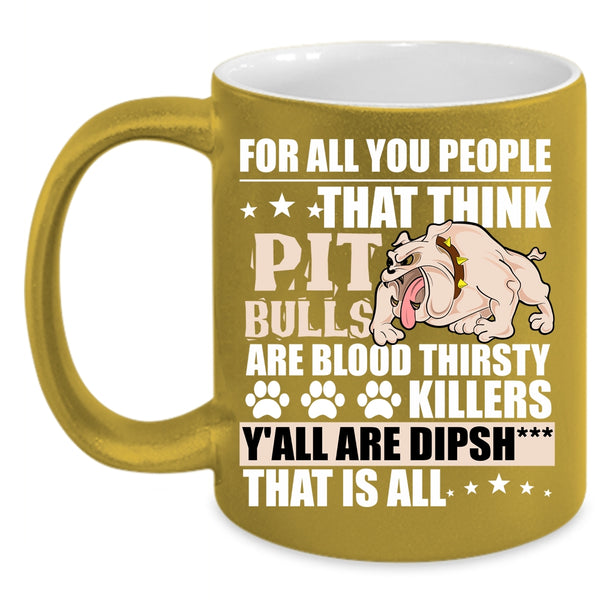Cute Pitbulls Coffee Mug, Lovely Pit Bull Lovers Coffee Cup