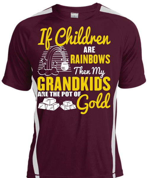 My Grandkids Are The Pot Of Gold T Shirt, Children Are Rainbows T Shirt, Cool Shirt