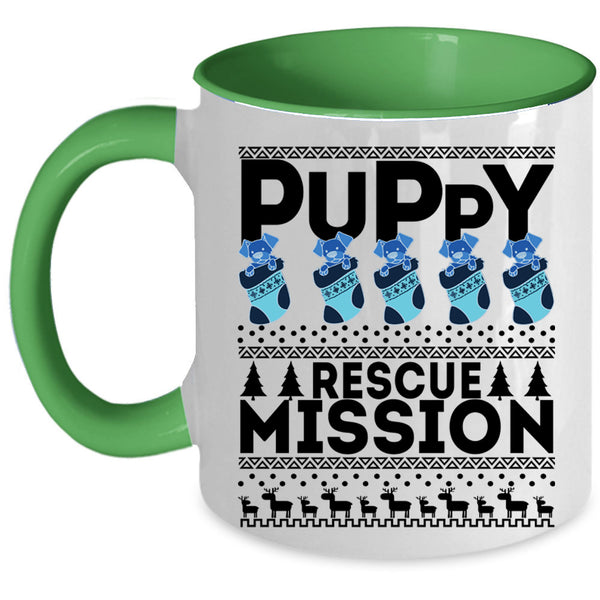Cute Gift For Dog Lovers Coffee Mug, Puppy Rescue Mission Accent Mug