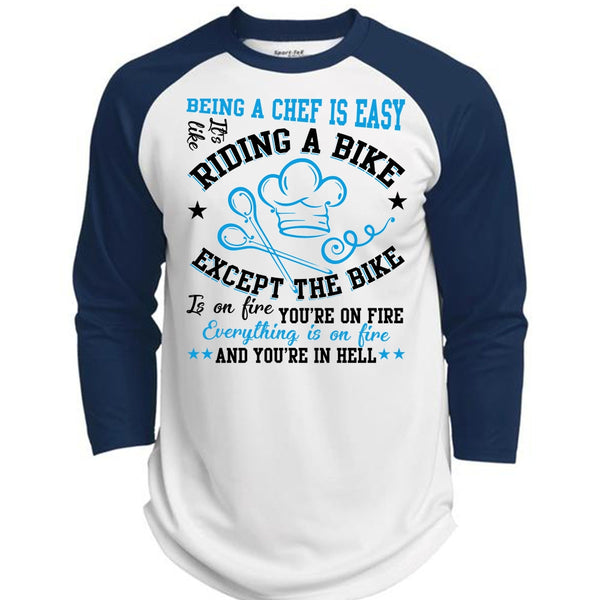 Being A Chef Is Easy T Shirt, I Love Cooking T Shirt, Awesome T-Shirts  (Polyester Game Baseball Jersey)