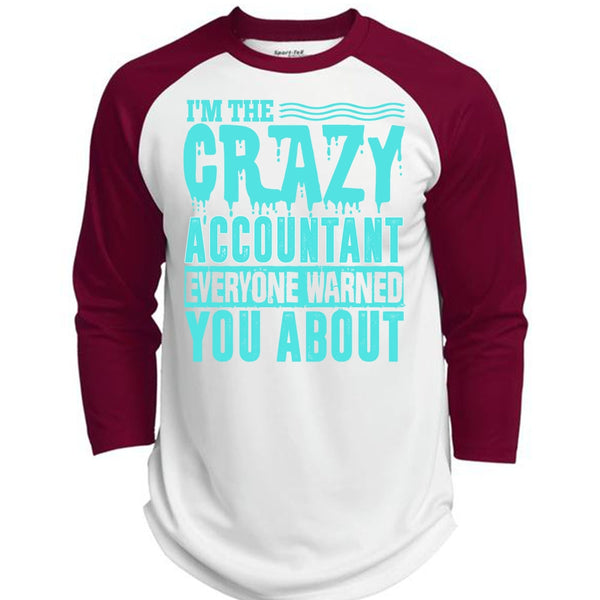 I'm The Crazy Accountant T Shirt, I Love Accountant T Shirt, Awesome T-Shirts  (Polyester Game Baseball Jersey)