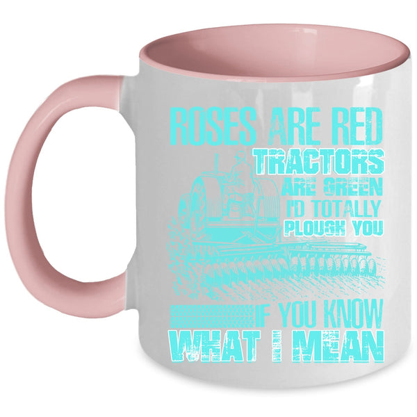 Funny Gift For Farmers Coffee Mug, Roses Are Red Tractors Are Green Accent Mug