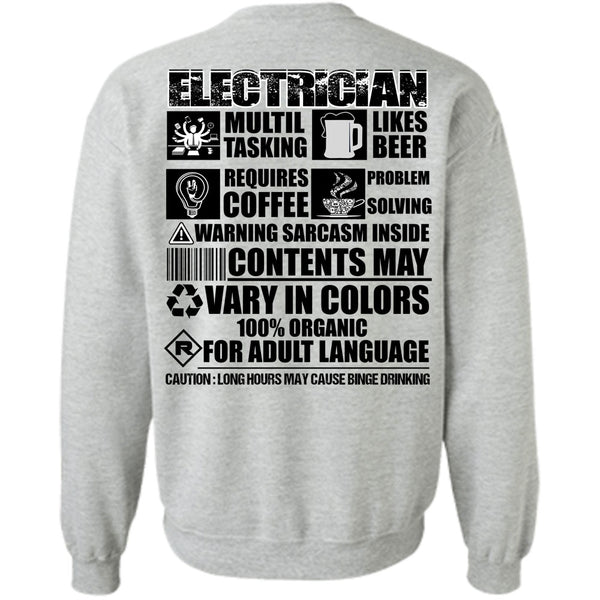 I Love Electrician T Shirt, Electrician Multi-tasking Sweatshirt
