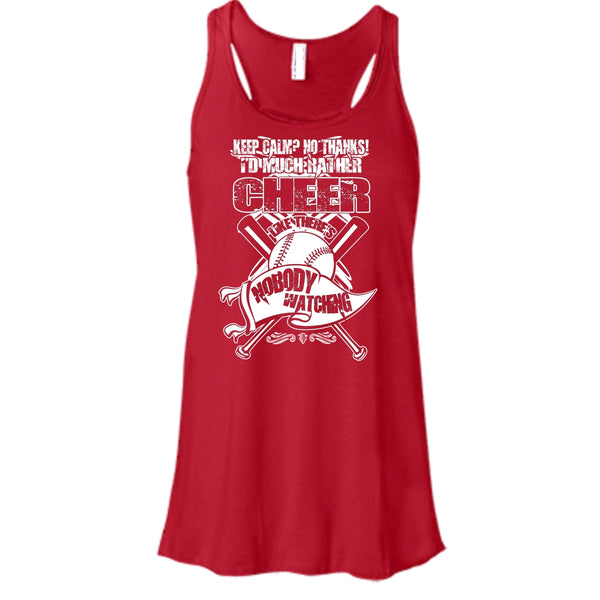 I'd Much Rather Cheer T Shirt, I'm A Baseball Player Tank Top