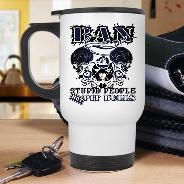 Cute Gift For Dog Lovers Travel Mug, Awesome Pit Bull Mug