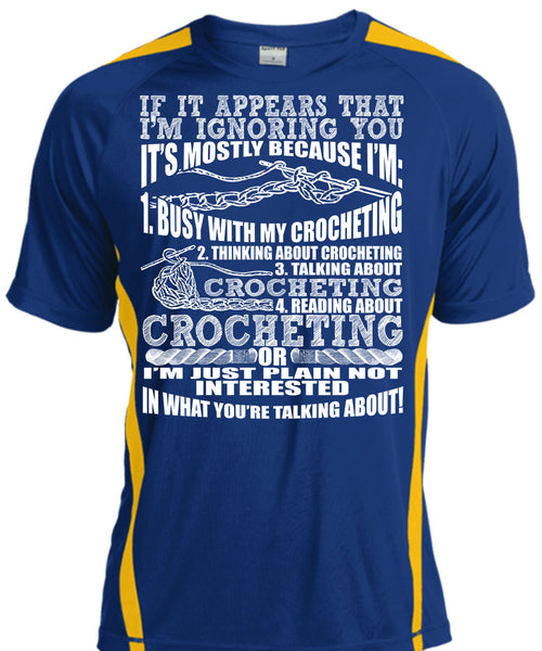 Reading About Crocheting T Shirt, Talking About Crocheting T Shirt, Cool Shirt