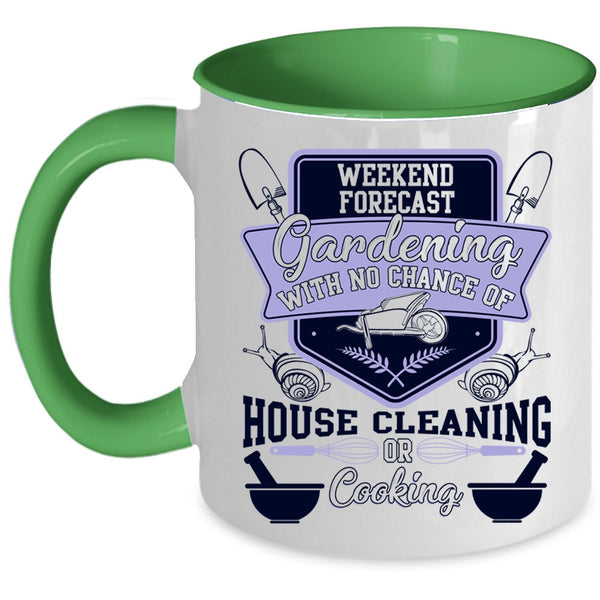 Awesome Gardener Coffee Mug, Weekend Forecast Gardening Accent Mug