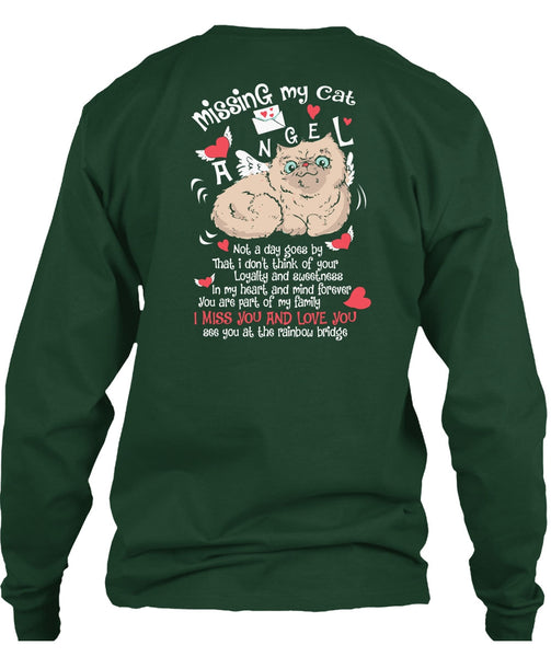 Missing My Cat Angel T Shirt, I Miss You And Love You T Shirt