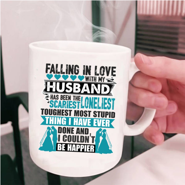Cute Love Coffee Mug, Falling In Love With My Husband Cup