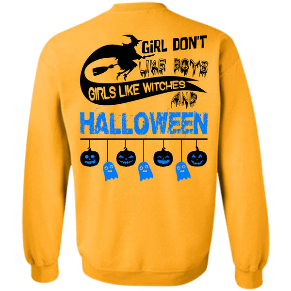 I Love You Pumpkin T Shirt, Girls Like Witches And Halloween Sweatshirt