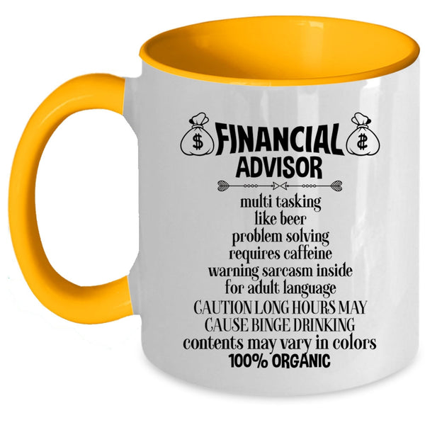 Funny Gift For Financial Advisor Coffee Mug, Financial Advisor Accent Mug