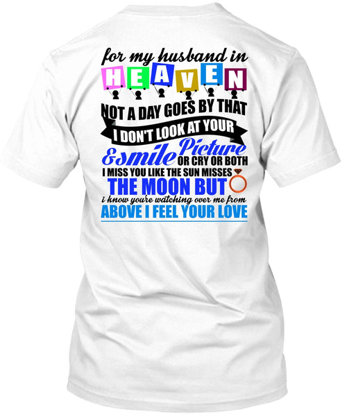 A black t-shirt with the shopify logo