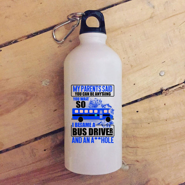 I Became A Bus Driver 20 oz Stainless Steel Bottle,Funny Gift For Bus Driver Outdoor Sports Water Bottle