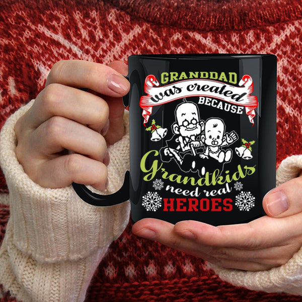 Granddad Was Created Coffee Mug, Christmas Gift For Grandpa Coffee Cup