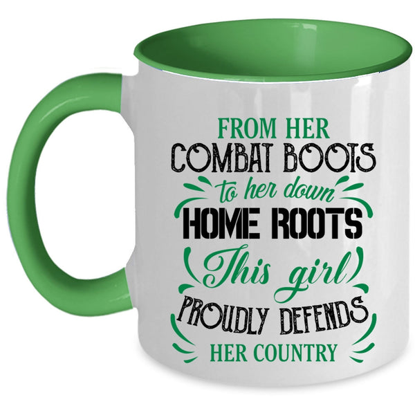 Cute Veterans Coffee Mug, This Girl Proudly Defends Her Country Accent Mug