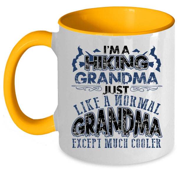 Like A Normal Grandma Except Much Cooler Coffee Mug, I'm A Hiking Grandma Accent Mug