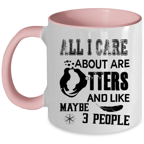 Funny Gift For Otter Lovers Coffee Mug, I Love Otters Accent Mug