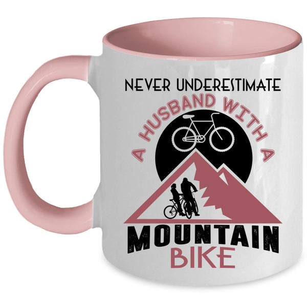 Married Coffee Mug, Husband With A Mountain Bike Accent Mug