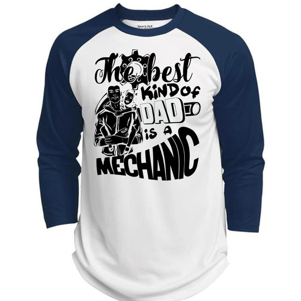 The Best Kind Of Dad Is A Mechanic T Shirt, I Love Mechanic T Shirt, Awesome T-Shirts  (Polyester Game Baseball Jersey)