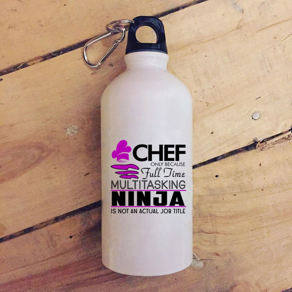 Gift For Chef 20 oz Stainless Steel Bottle,Actual Job Title T Shirt Outdoor Sports Water Bottle