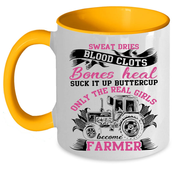 Cool Girls Coffee Mug, Only The Real Girls Become Farmer Accent Mug