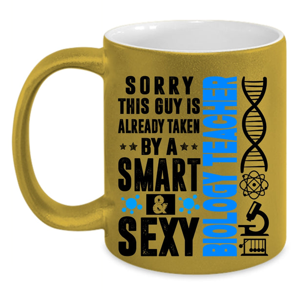Awesome Husband Coffee Mug, Taken By A Smart Biology Teacher Accent Mug