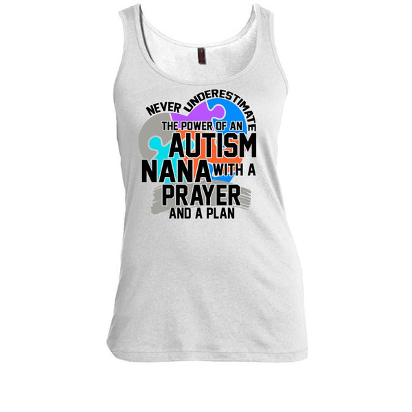 Never Underestimate T Shirt, Coolest Autism Nana Tank Top