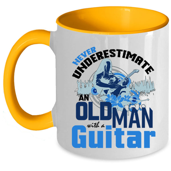 Funny Grandpas Coffee Mug, An Old Man With A Guitar Accent Mug