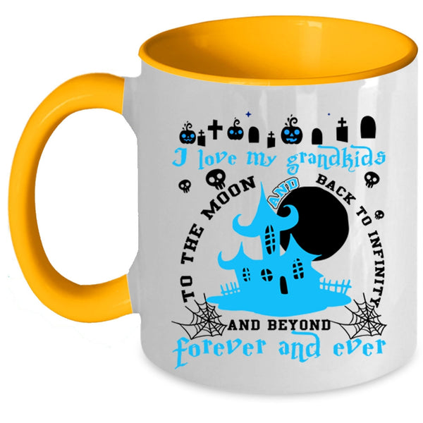 Cute Gift For Grandparent Coffee Mug, I Love My Grandkids Accent Mug