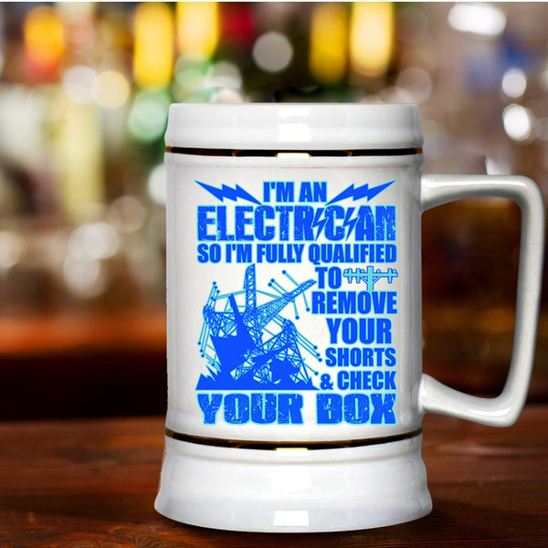 Awesome Gift For Electricians Beer Stein 22oz, I'm An Electrician Beer Mug