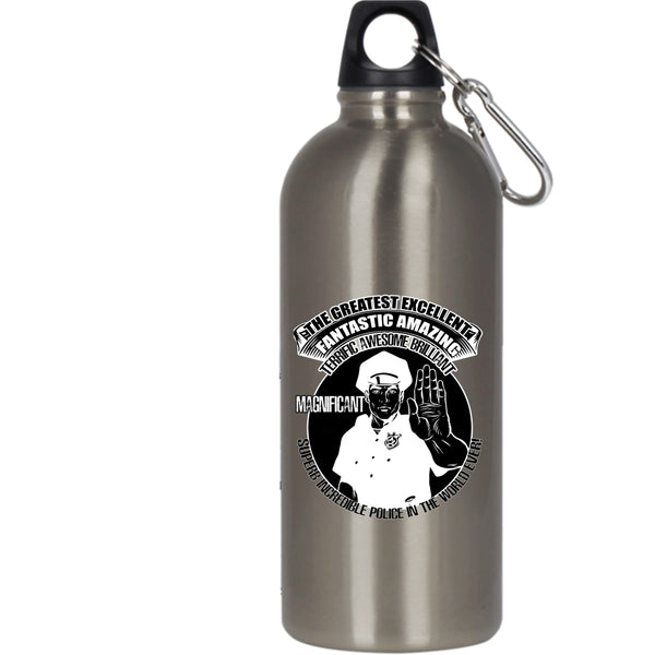 The Greatest Excellent Police In The World Ever 20 oz Stainless Steel Bottle,Cool Job Title Outdoor Sports Water Bottle