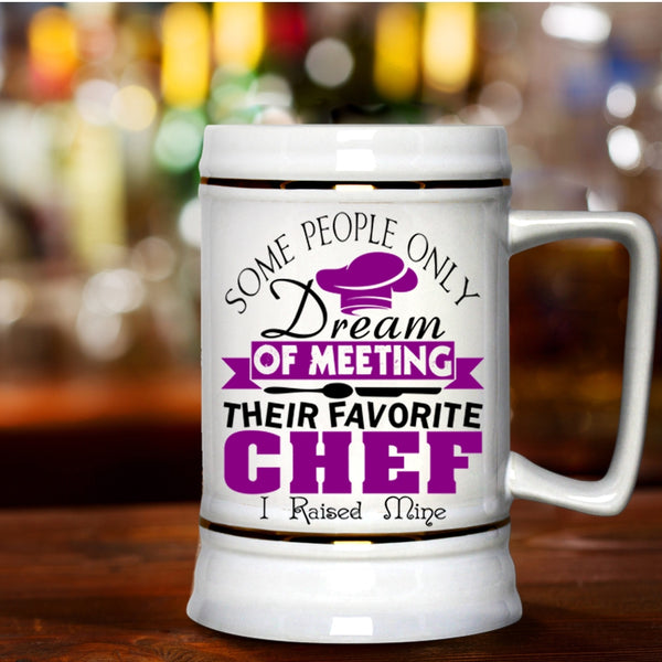Cool Chef Beer Stein 22oz, Meeting Their Favorite Chef Beer Mug