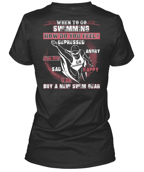 When To Go Swimming T Shirt, New Swim Gear T Shirt