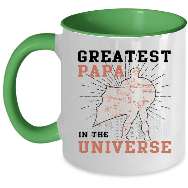 Greatest Daddy Coffee Mug, Greatest Papa In The Universe Accent Mug