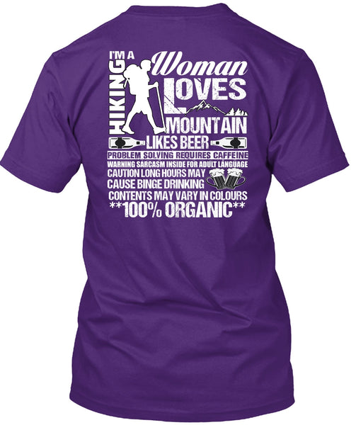 I'm A Hiking T Shirt, Woman Loves Mountain T Shirt