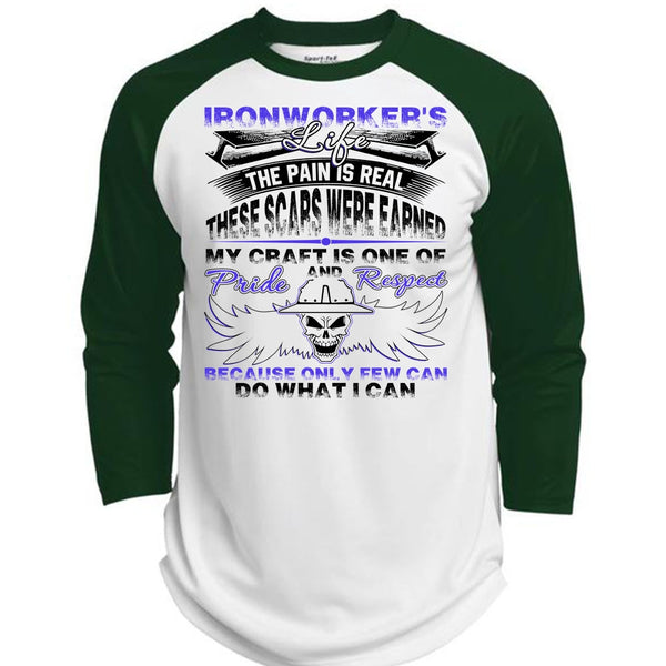 Ironworker's Life T Shirt, Being An Ironworker T Shirt, Awesome T-Shirts  (Polyester Game Baseball Jersey)