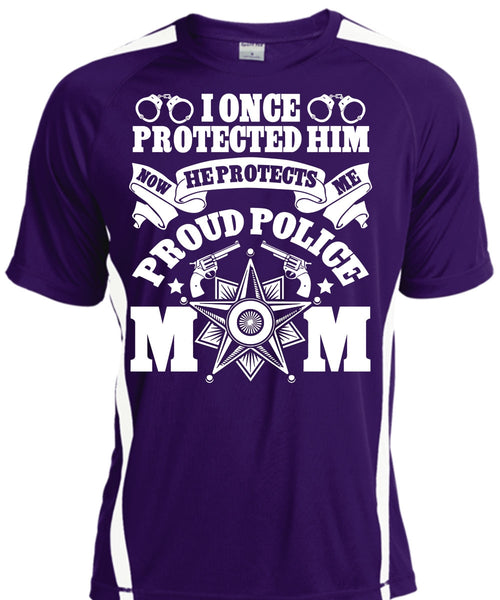 I Once Protected Him T Shirt, Proud Police Mom T Shirt, Cool Shirt