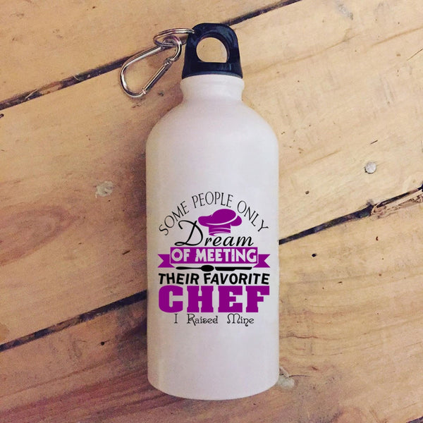 Meeting Their Favorite Chef 20 oz Stainless Steel Bottle,Cool Chef Outdoor Sports Water Bottle