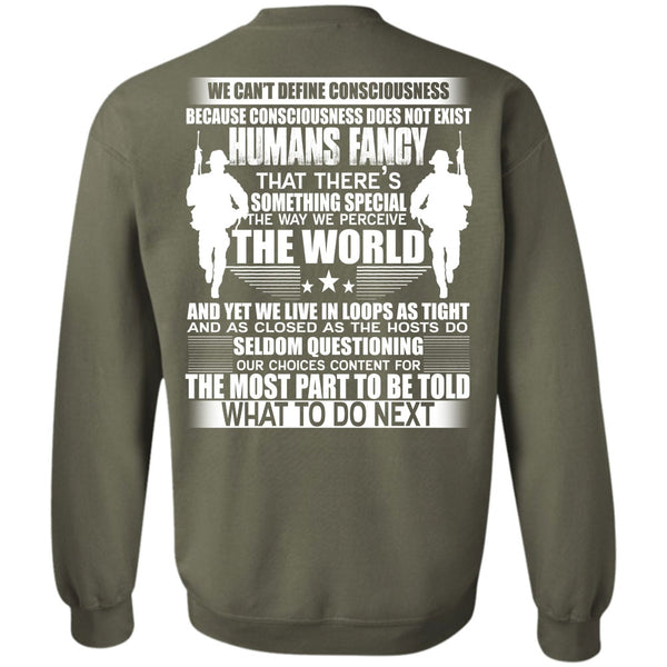 We Can't Define Consciousness T Shirt, I Love Veteran Sweatshirt