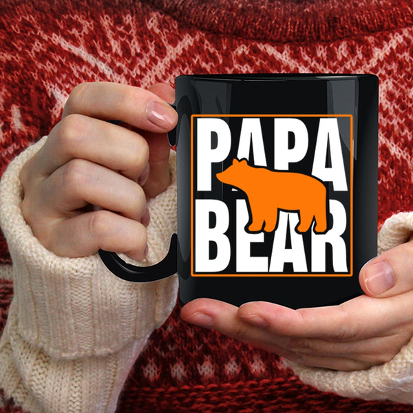 Papa Bear Coffee Mug, Funny Gift For Dad Coffee Cup