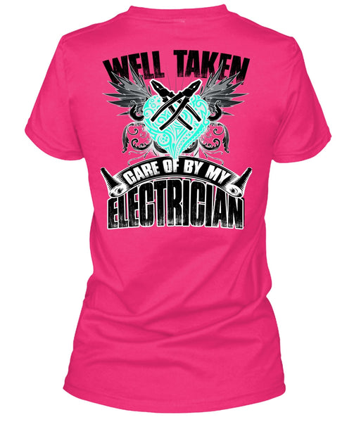 Care Of By My Electrician T Shirt, I Love Electrician T Shirt