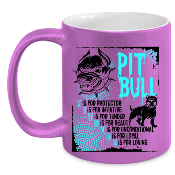 Cool Gift For Pit Bull Lovers Coffee Mug, Pit Bull Accent Mug