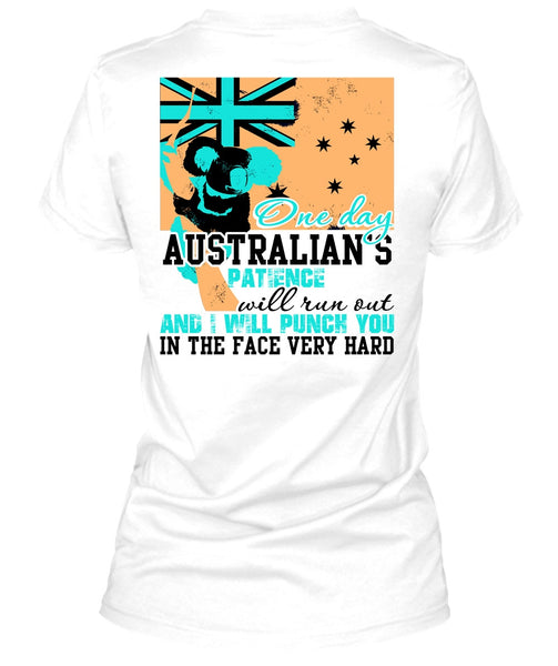 On Day Australian's Patience T Shirt, I Love Veteran T Shirt