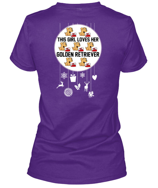This Girl Loves Her Golden Retriever T Shirt, I Love My Dog T Shirt